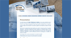 Desktop Screenshot of betonprefabrique.ca